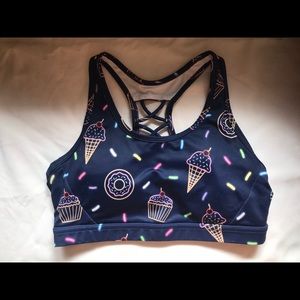 Feed Me Fight Me sports bra. Size medium